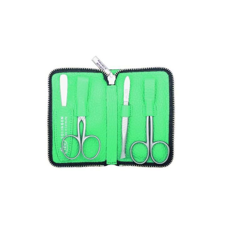 Erbe Piemont Series Zip Case With Manicure Set, Light Green, 4 instruments