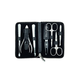 Erbe Manicure Zipper Case "Travel", Black, 7 instruments