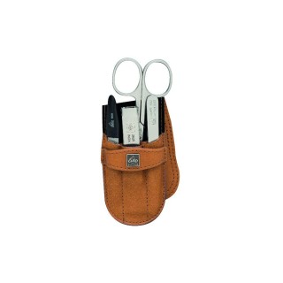 Erbe Manicure Pocket Case Range "Cognac", Stainless, 4 instruments