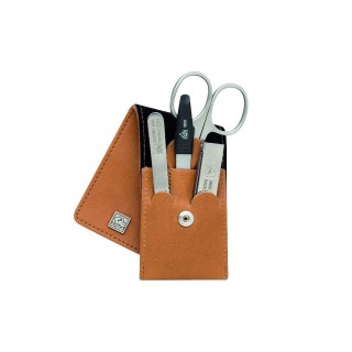 Erbe Manicure Pocket Case Range "Cognac", Stainless, 4 instruments