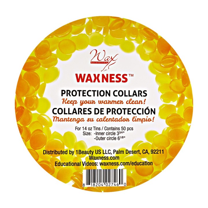 Waxness Multi-fit Protection Collars for 14-16 Oz Tins and Pots 50 pcs Yellow